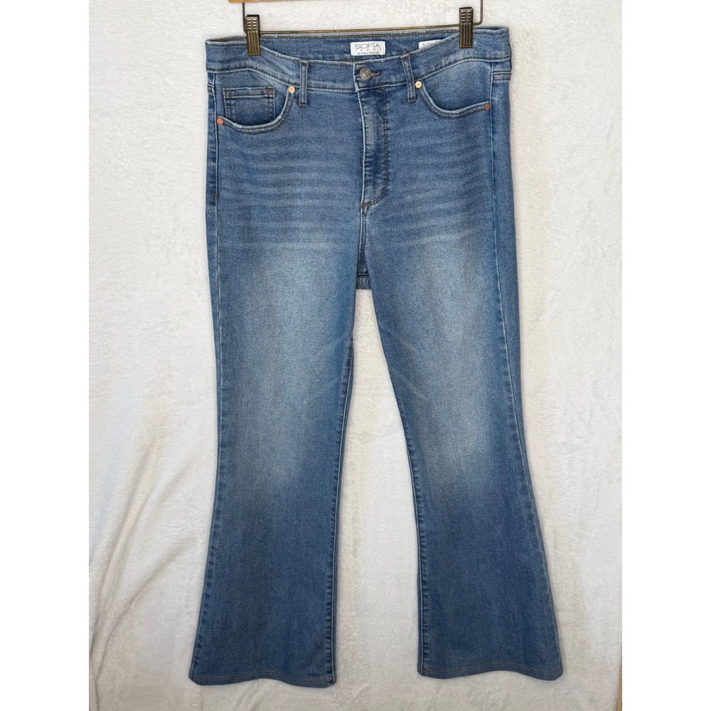 Sofia Jeans Women 10 Blue Melisa Flare High Rise Stretch Denim DSVB1209-ERA
